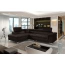 Eltap Eridano Monolith Corner Pull-Out Sofa 202x275x90cm, Brown (ERI_35)