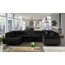 Eltap Letto Sawana/Soft Corner Pull-Out Sofa 58x340x90cm, Black (Le_56)