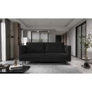 Угловой диван Eltap Revi с выдвижным механизмом, 215x92x98 см, универсальный, черный (SO-REV-10VER)