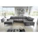 Eltap Neviro Cloud Corner Sofa 201x350x77cm, Grey (CO-NEV-RT-03NU)