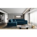 Eltap Lanvin Velvetmat Corner Pull-Out Sofa 210x260x93cm, Blue (CO-LAN-LT-40VE)