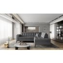 Eltap Lanvin Vero Corner Pull-Out Sofa 210x260x93cm, Grey (CO-LAN-RT-05VER)