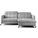 Монолитный угловой диван Eltap Lorelle с выдвижным механизмом, 160x225x105 см, серый (Lore_07)