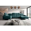 Eltap Neviro Velvetmat Corner Sofa 201x350x77cm, Green (CO-NEV-LT-38VE)