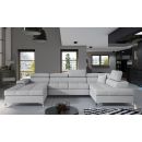 Eltap Eduardo Sawana Corner Pull-Out Sofa 60x345x90cm, Grey (Edr_56)