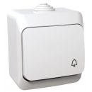 Schneider Electric Ceder Plus Flush-mounted Doorbell Button with Symbol, IP44, White (WDE000512)