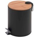 Gedy Kenta Bathroom Waste Bin (Trash Can) with Pedal, 3l, Black (1309-41)
