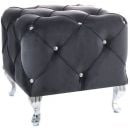 Signal Hestia K Poufs, 50x50x46cm, Black, Silver (HESTIAKV19S)