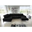 Eltap Neviro Loco Corner Sofa 201x350x77cm, Black (CO-NEV-LT-10LO)