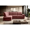 Eltap Siber Lux Corner Pull-Out Sofa 186x270x93cm, Pink (CO-SIB-LT-24LU)