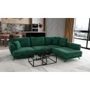 Eltap Larde Loco Corner Pull-Out Sofa 191x276x90cm, Green (CO-LAR-RT-35LO)