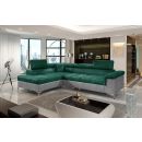 Eltap Eridano Monolith/Monolith Corner Pull-Out Sofa 202x275x90cm, Green (ERI_51)