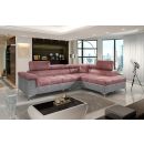 Eltap Eridano Monolith/Monolith Corner Pull-Out Sofa 202x275x90cm, Pink (ERI_24)