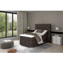 Eltap Clover Continental Bed 90x200cm, With Mattress, Brown (Clo_02_0.9)