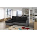 Eltap Livio Alova/Alova Corner Pull-Out Sofa 57x237x90cm, Black (LIV07)