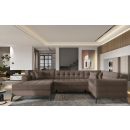 Eltap Montez Poco Corner Pull-Out Sofa 180x340x93cm, Brown (CO-MON-LT-22PO)