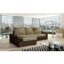 Eltap Black Berlin/Soft Corner Pull-Out Sofa 165x245x90cm, Beige (Ng31)