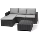 Dārza Mēbeļu Komplekts Keter California Chaise Loungue, Galds + dīvāns + 1 krēsls, Pelēks (29212692939)
