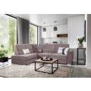 Eltap Siber Loco Corner Pull-Out Sofa 186x270x93cm, Brown (CO-SIB-LT-24LO)