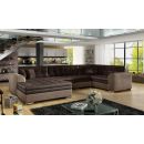 Eltap Damario Monolith/Monolith Corner Pull-Out Sofa 189x338x78cm, Brown (Dam_22)