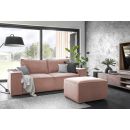 Izvelkams Dīvāns Eltap Silla260x104x96cm Universālais stūris, Rozā (SO-SILL-24NU)
