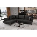 Eltap Larde Vero Corner Pull-Out Sofa 191x276x90cm, Grey (CO-LAR-LT-05VER)