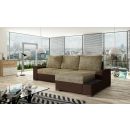 Eltap Black Berlin/Soft Corner Pull-Out Sofa 165x245x90cm, Beige (Ng17)