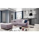 Eltap Bellis Extendable Sofa 220x90x83cm Universal Corner, Pink (SO-BEL-24LO)