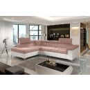 Eltap Eridano Omega/Soft Corner Pull-Out Sofa 202x275x90cm, Pink (ERI_48)