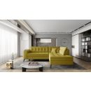 Eltap Lanvin Cloud Corner Pull-Out Sofa 210x260x93cm, Yellow (CO-LAN-RT-45NU)