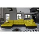 Eltap Eduardo Omega/Soft Corner Pull-Out Sofa 60x345x90cm, Yellow (Edr_46)