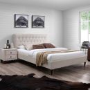 Home4You Emilia Single Bed 90x200cm, With Mattress, Beige (K288022)