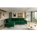 Eltap Theodore Fabric Corner Sofa 200x275x77cm, Green (CO-THE-LT-35LU)