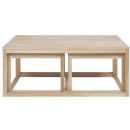 Home4You Cornus Coffee Table 120x60x50cm/51x56x44cm, Oak (AC62865)