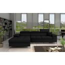 Eltap Ricardo Sawana Corner Pull-Out Sofa 60x280x90cm, Black (Ric_15)