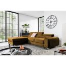 Eltap Grayson Loco Corner Pull-Out Sofa 205x275x98cm, Yellow (CO-GRA-LT-45LO)