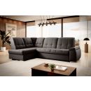 Eltap Sado Flores Corner Pull-Out Sofa 192x272x95cm, Brown (CO-SAD-LT-22FL)