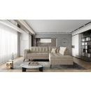 Eltap Lanvin Leve Corner Pull-Out Sofa 210x260x93cm, Beige (CO-LAN-RT-18LE)