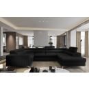 Мягкий угловой диван Eltap Louis Softis с выдвижным механизмом 202x347x92 см, черный (CO-LOU-RT-11SOF)