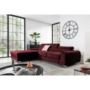 Eltap Grayson Velvet Corner Pull-Out Sofa 205x278x92cm Violet (CO-GRA-LT-25VE)