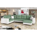 Eltap Dorado Soro/Soft Corner Pull-Out Sofa 210x312x95cm, Green (Dr18)