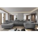 Угловой раскладной диван Eltap Louis Velvetmat 202x347x92 см, серый (CO-LOU-LT-04VE)