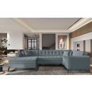 Eltap Montez Savoi Corner Pull-Out Sofa 180x340x93cm, Blue (CO-MON-LT-100SA)