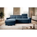 Eltap Fresia Lux Corner Pull-Out Sofa 176x247x104cm, Blue (CO-FR-LT-40LU)