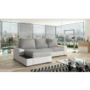 Eltap Black Sawana/Soft Pull-Out Corner Sofa 165x245x90cm, Grey (Ng40)