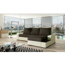 Eltap Black Sawana/Soft Pull-Out Corner Sofa 165x245x90cm, Brown (Ng27)