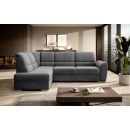 Eltap Siber Corner Pull-Out Sofa 186x270x93cm, Grey (CO-SIB-LT-06SO)