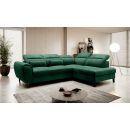 Eltap Noble Cloud Corner Pull-Out Sofa 201x255x100cm, Green (CO-NOB-RT-35NU)