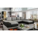 Eltap Marino Berlin/Soft Corner Pull-Out Sofa 53x363x88cm, Grey (MA02)