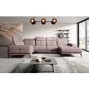 Eltap Neviro Gojo Corner Sofa 201x350x77cm, Pink (CO-NEV-LT-101GO)